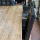 Wood Dining Table and Six Upholstered Chairs - thumbnail 4 of 20