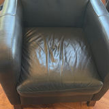 Black Leather Armchair - thumbnail 3 of 13