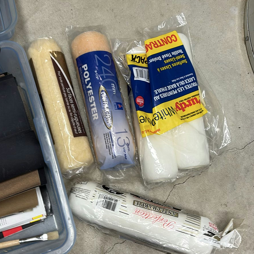 Painting and Drywall Tools with Paint Rollers and Sandpaper - image 6 of 9