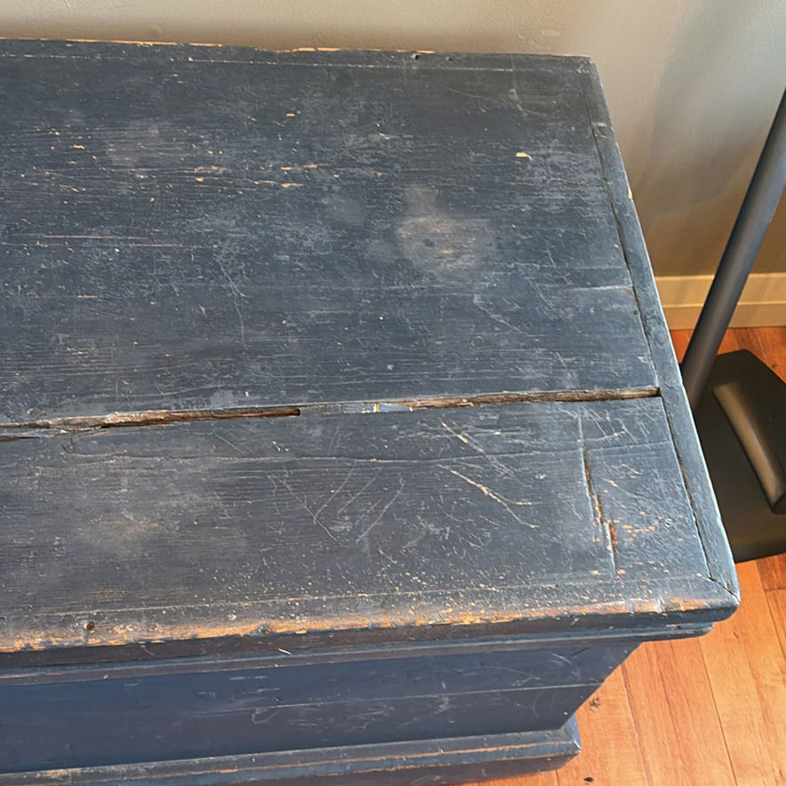 Blue Wooden Storage Chest - image 8 of 12