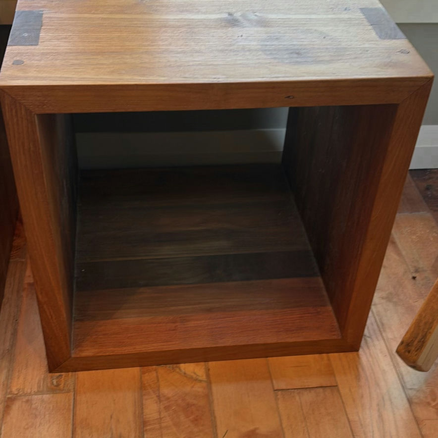 Pair of Wooden Cube Side Tables - image 7 of 12