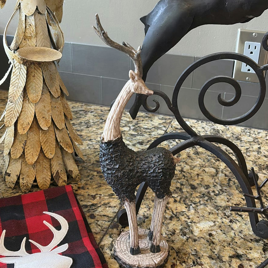 Rustic Holiday Decor Assortment with Angels, Reindeer, and Candle Holders - image 4 of 23