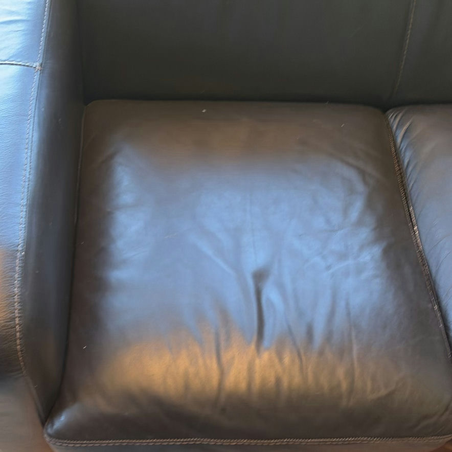 Black Leather Three-Seat Sofa - image 4 of 15