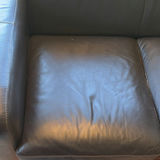 Black Leather Three-Seat Sofa - thumbnail 4 of 15