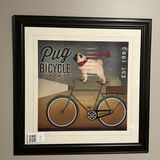 Framed Pug Bicycle Company Wall Art Print - thumbnail 1 of 7
