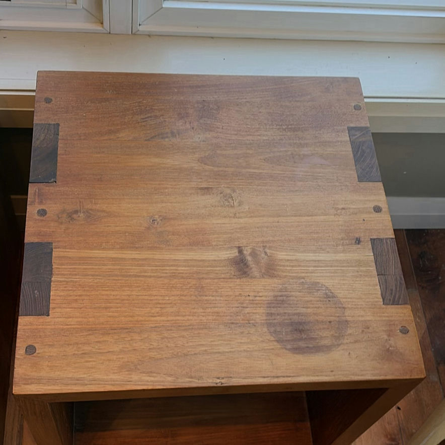 Pair of Wooden Cube Side Tables - image 5 of 12