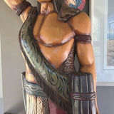 Large Carved Native American Figure Statue - thumbnail 3 of 15