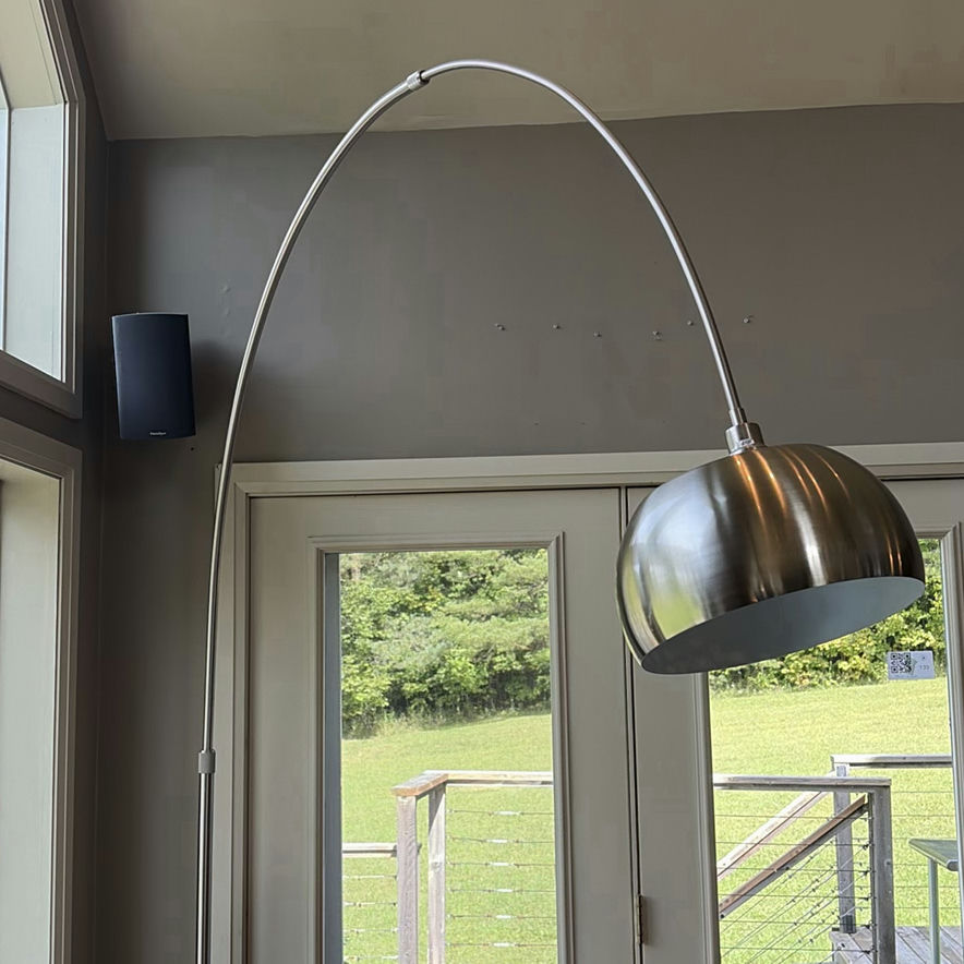 Brushed Metal Arc Floor Lamp - image 1 of 8