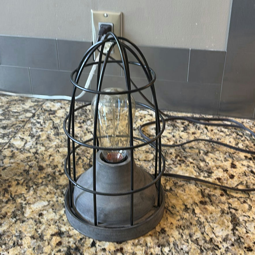 Monkey Table Lamp and Cage Style Lamp - image 8 of 9