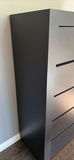 Black Five-Drawer Chest Dresser - thumbnail 7 of 8