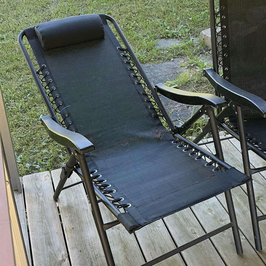 Three Black Reclining Patio Chairs - image 5 of 10
