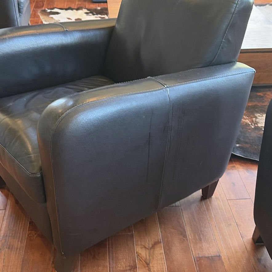 Black Leather Armchair - image 5 of 11