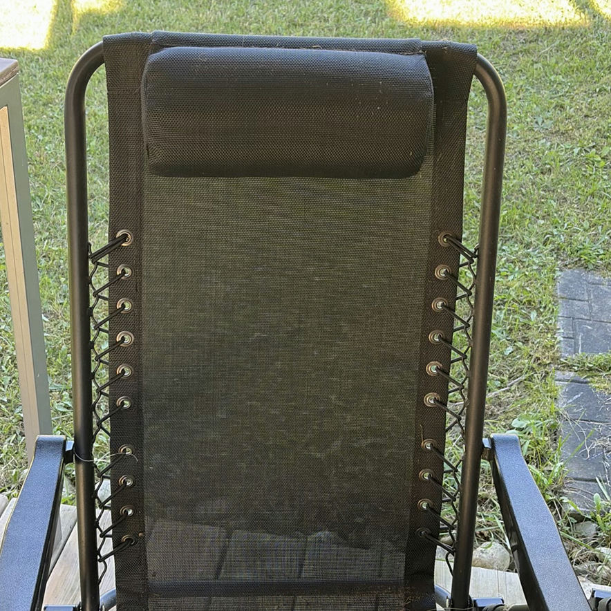 Three Black Reclining Patio Chairs - image 3 of 10