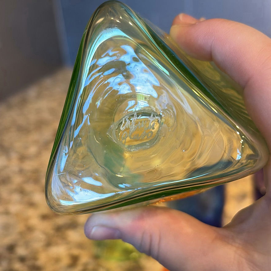 Set of Six Colored Handblown Glass Tumblers - image 6 of 7