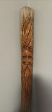 Wood Carved Sculpture and Two Rustic Wood Stools - thumbnail 12 of 13