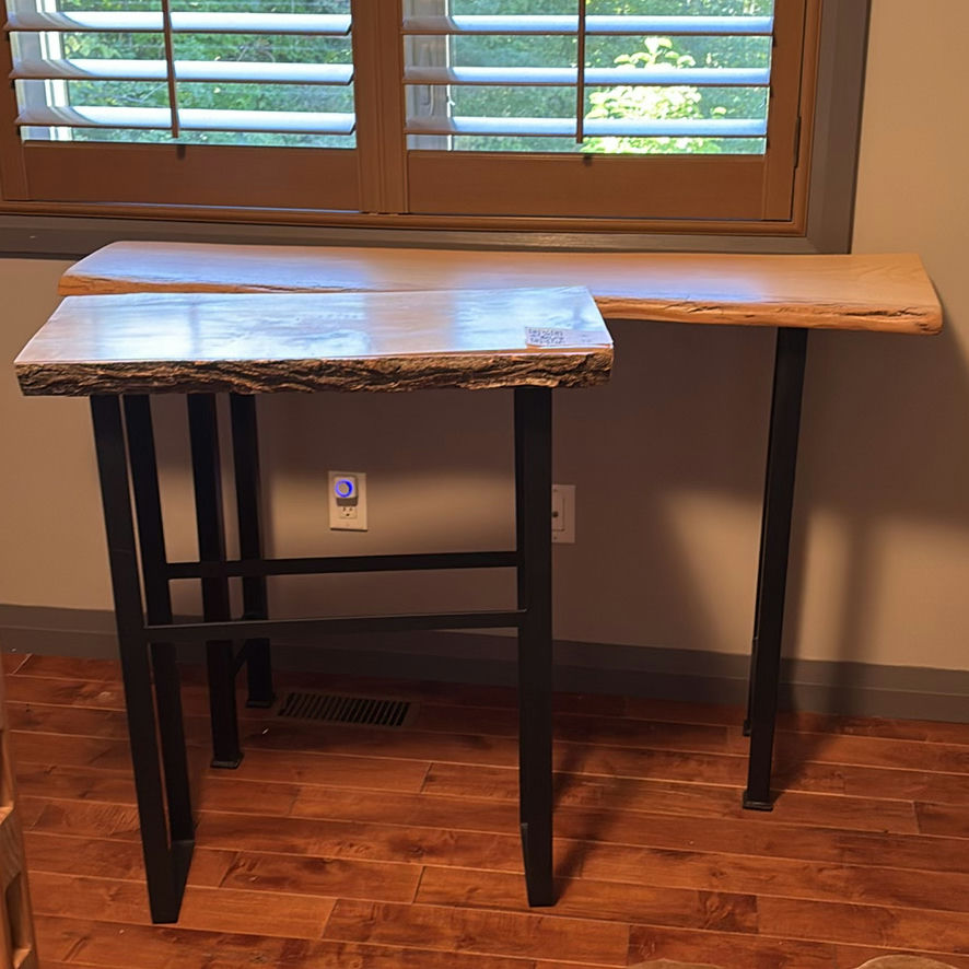Two Live Edge Wood Console Tables - image 1 of 15
