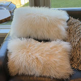 Decorative Faux Fur and Leather Throw Pillows - thumbnail 11 of 15