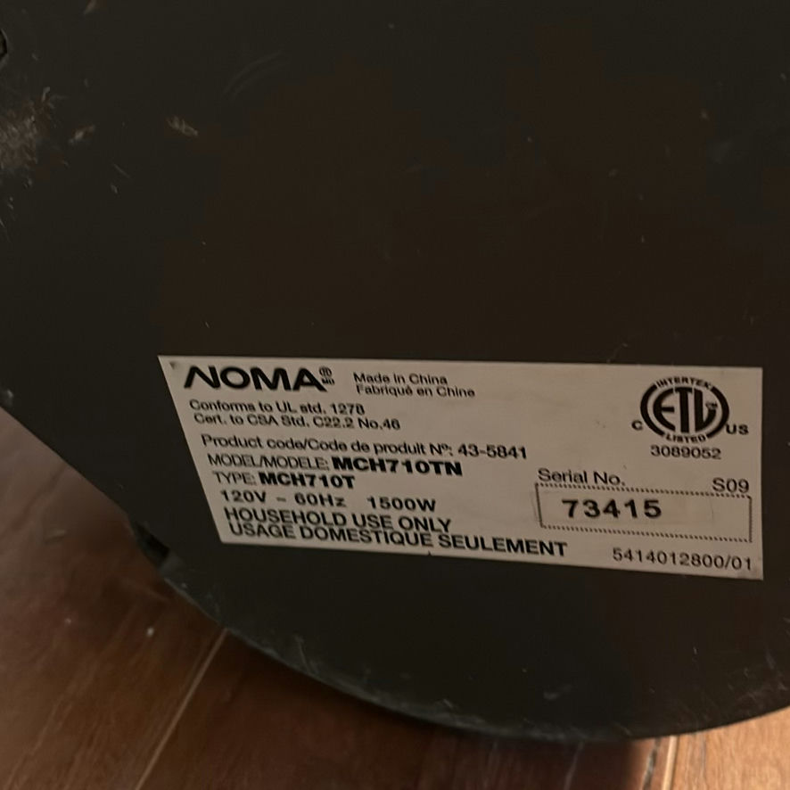 NOMA Portable Electric Heater - image 7 of 7