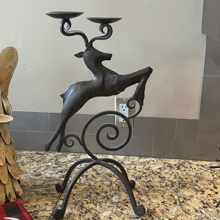 Rustic Holiday Decor Assortment with Angels, Reindeer, and Candle Holders - image 6 of 23