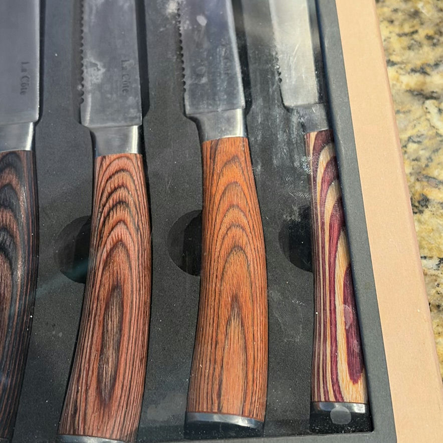 La Côte Homeware Designs 5 Piece Pakka Wood Steak Knife Set with Dutch Oven - image 4 of 15