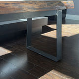 Live Edge Wood Bench with Metal Legs - thumbnail 5 of 8