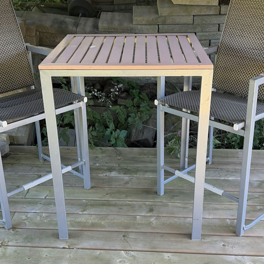 Outdoor Bar Table and Two Chairs - image 3 of 14