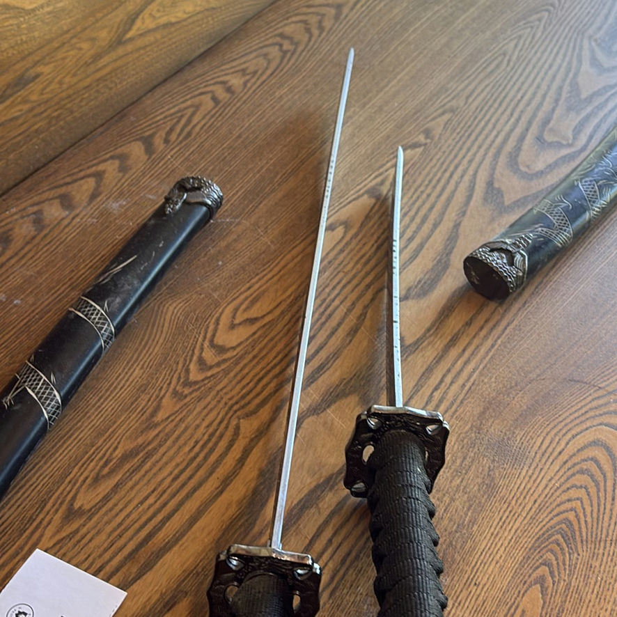 Decorative Samurai Sword and Short Sword Set - image 11 of 11