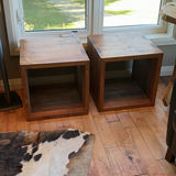 Pair of Wooden Cube Side Tables - thumbnail 1 of 12
