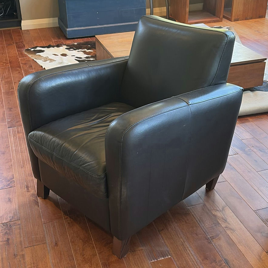 Black Leather Armchair - image 1 of 13
