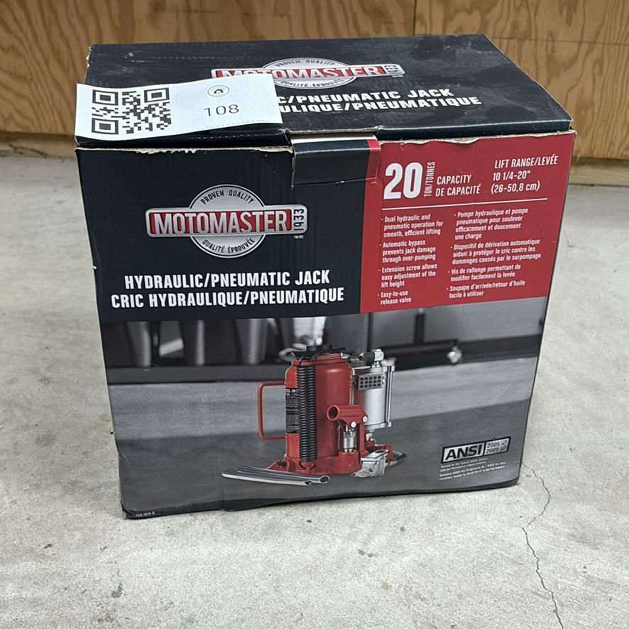 MotoMaster Hydraulic/Pneumatic Jack 20 Ton - image 1 of 8