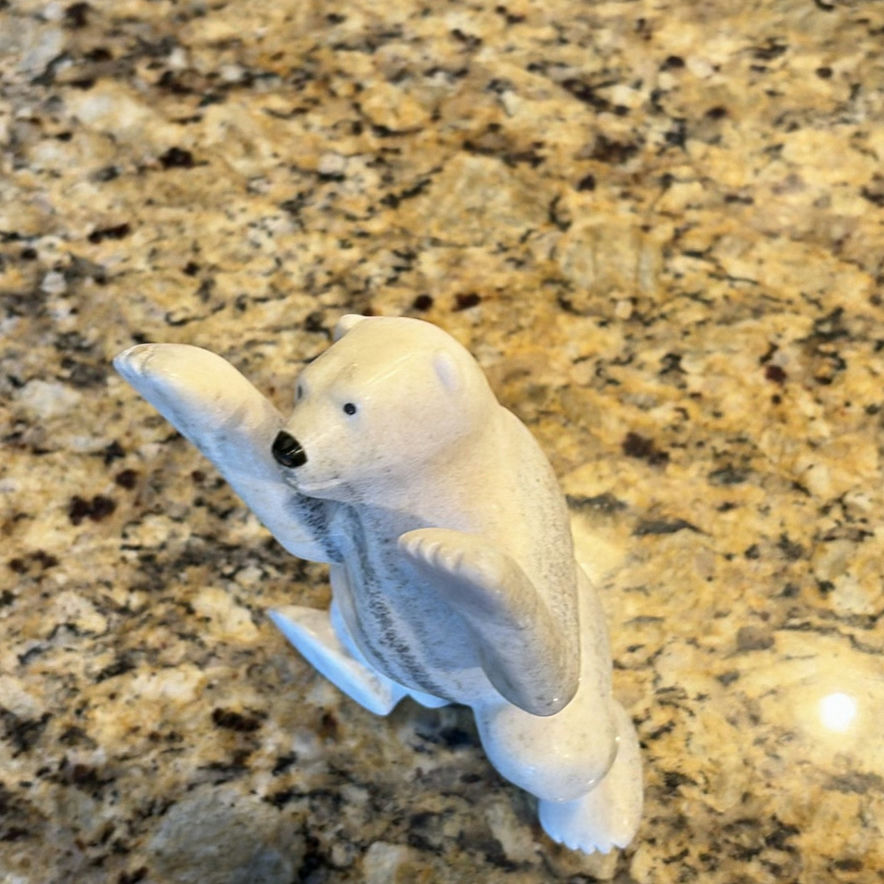 Carved Polar Bear Figurine - image 6 of 8