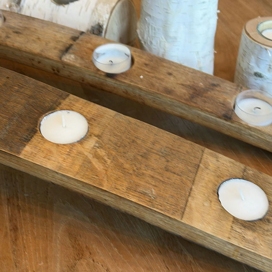 Wood Candle Holders and Metal Candle Snuffer - image 7 of 12