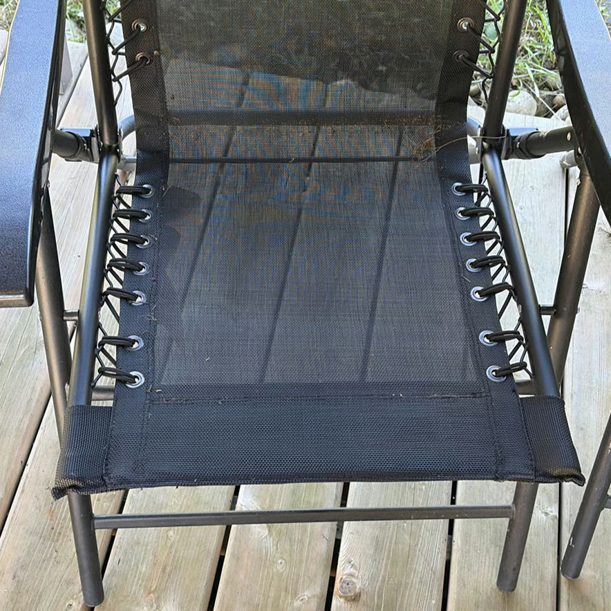Three Black Reclining Patio Chairs - image 4 of 10