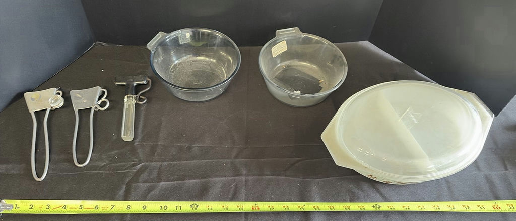 Glass Bowls, Divided Serving Dish, and Kitchen Utensils - image 1 of 5
