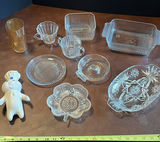 Assorted Vintage Glassware and Pillsbury Doughboy Figure - thumbnail 1 of 8