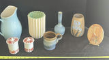 Assorted Ceramic Pitchers, Vases, Mug, Covered Containers, and Decorative Plate - thumbnail 1 of 6