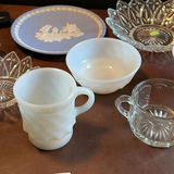 Assorted Vintage Glassware, Ceramic Bowls, Decorative Plates, and Pins - thumbnail 5 of 12