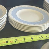 Blue and White Dinnerware Set with Plates, Cups, Teapot, and Creamer - thumbnail 5 of 12