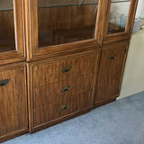 Wood Display Cabinet with Glass Shelves and Storage Drawers - thumbnail 3 of 10