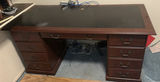 Wood Executive Desk with Drawers - thumbnail 1 of 8