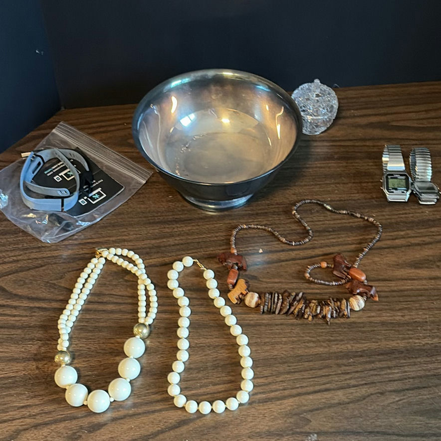 Assorted Jewelry, Digital Watches, Stainless Steel Bowl, and USB Wristbands - image 8 of 8