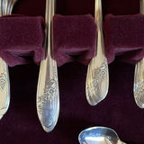 Silverplated Flatware Set with Wooden Storage Case - thumbnail 4 of 9