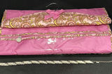Pink Hanging Jewelry Organizer and Silver-Tone Leaf Necklace - thumbnail 1 of 5