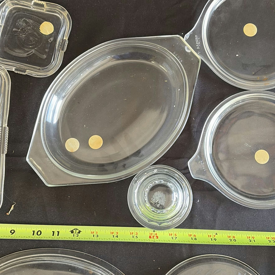 Collection of Clear Glass Serving Dishes and Lids - image 5 of 12