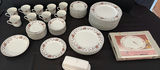 Floral Pattern Dinnerware Set with Plates, Cups, Saucers, Bowls, Platter, and Butter Dish - thumbnail 1 of 17