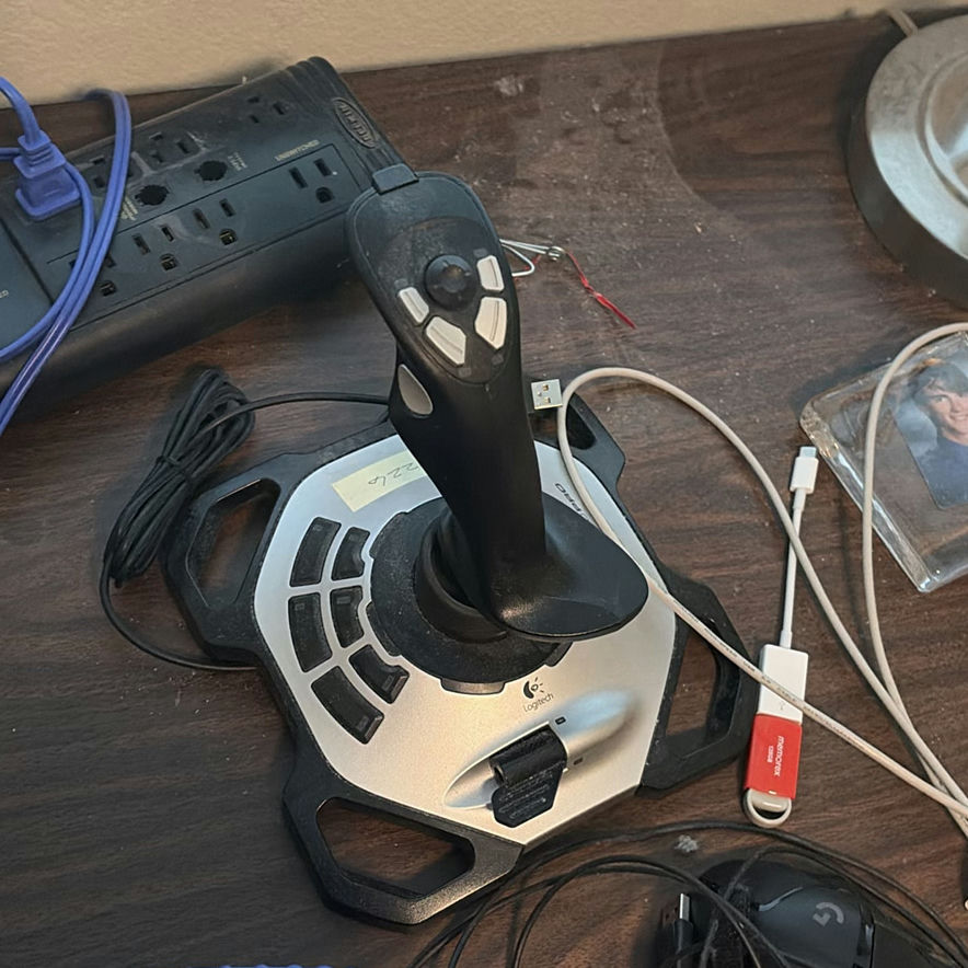 Desk Lamp, Fan, Logitech Joystick, Electronics Accessories and Office Items - image 3 of 8