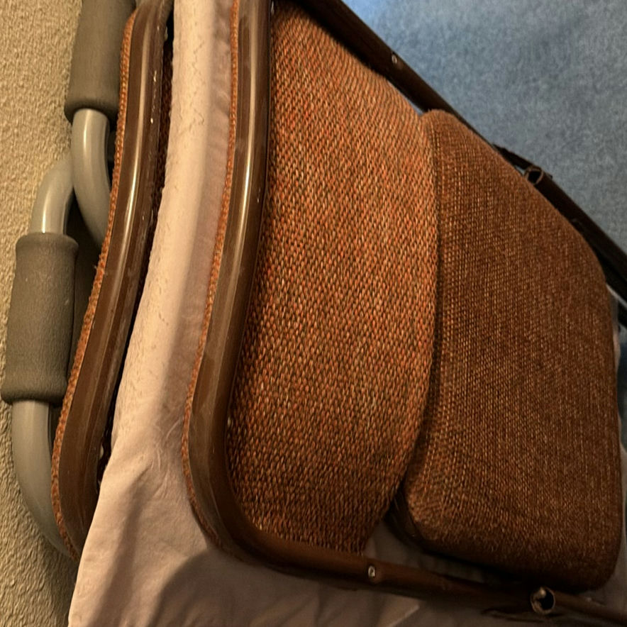 4 padded folding chairs with a folding walker - image 4 of 5