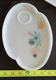 Assorted Vintage Floral Milk Glass Serving Trays and Tea Set Pieces - thumbnail 8 of 9