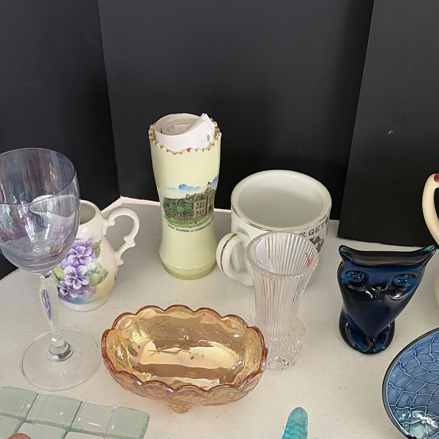 Assorted Decorative Plates, Glassware, Pitcher, and Ceramic Serving Pieces - image 16 of 22