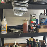 Garage Shelving Unit with Automotive Fluids, Cleaning Supplies, and Tools - thumbnail 3 of 9